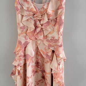 Chic Floral Ruffle Mini Dress